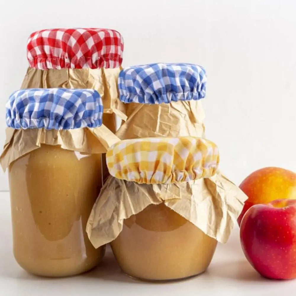 Sourdough Starter Jar Covers Fit Jars Mouth from 8-10cm Elastic Cloth Fermentation Jar Lid Reusable Breathable Cloth Jar Lid