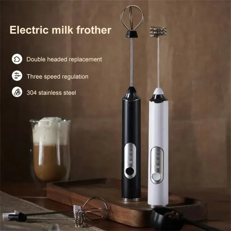 High Quality Electric Milk Frother Foam Maker Handheld USB Rechargeable Foamer High Speeds Drink Mixer Coffee Frothing Wand