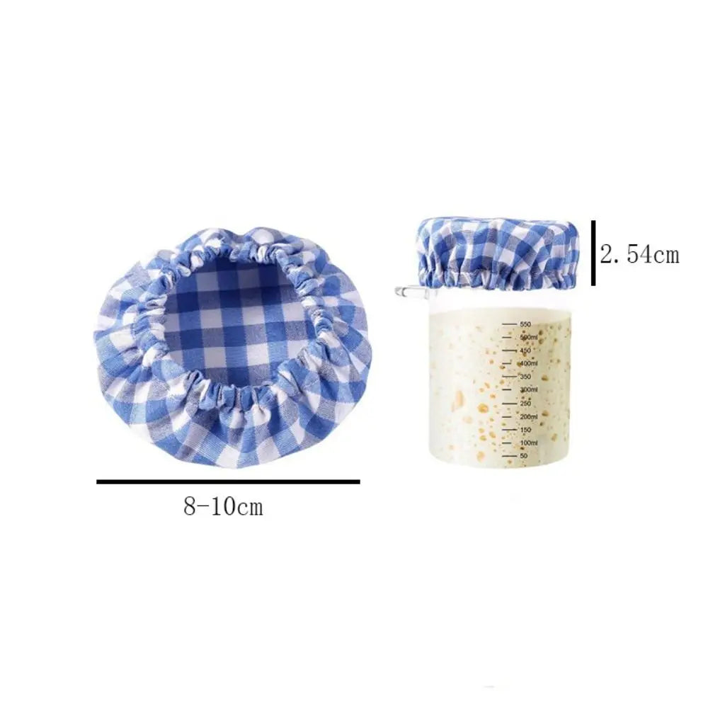 Sourdough Starter Jar Covers Fit Jars Mouth from 8-10cm Elastic Cloth Fermentation Jar Lid Reusable Breathable Cloth Jar Lid