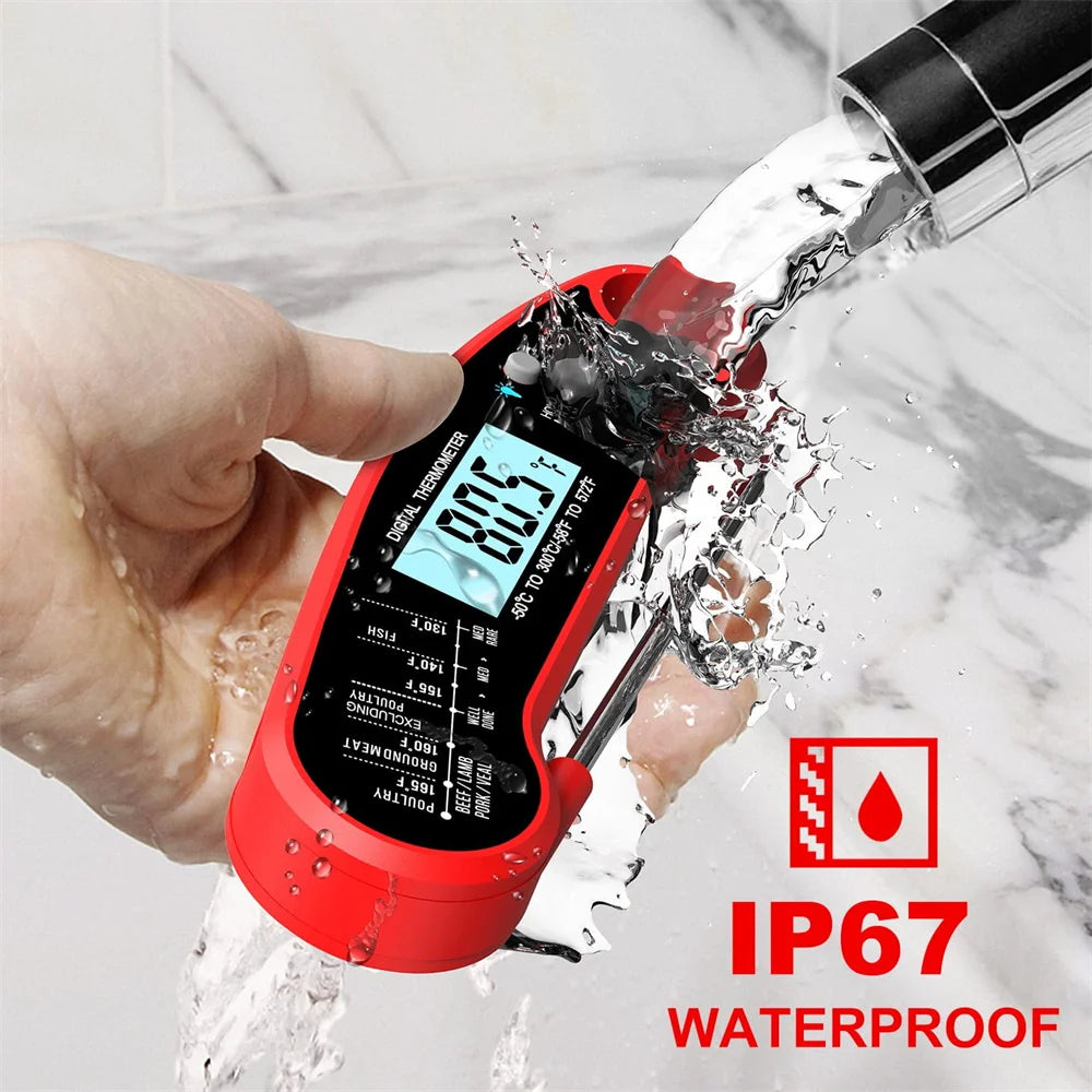 Digital Kitchen Food Digital Thermometer For Meat Water Milk Cooking Grilling Outdoor BBQ Waterproof Instant Read