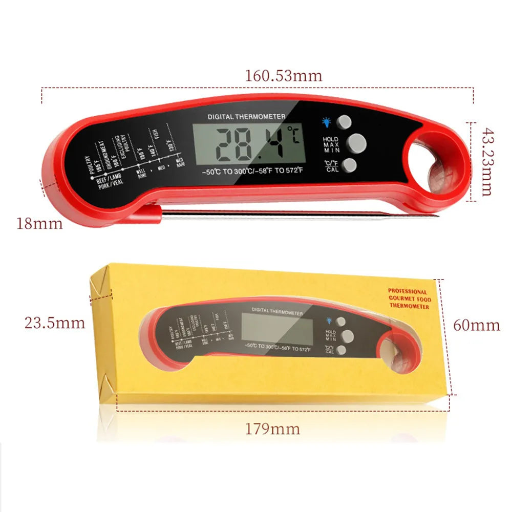 Digital Kitchen Food Digital Thermometer For Meat Water Milk Cooking Grilling Outdoor BBQ Waterproof Instant Read